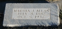 Martha Jane Black Allan headstone