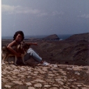 Thu and Dolie in Cape Verde 1986
