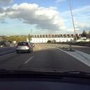 Approaching the Eiffel Tower by car