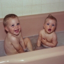 1964 Brian & Annette in Tub
