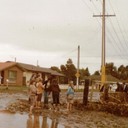 Cynthia Hood - Campbelltown flood 1981 Sycamore Terrace bridge
