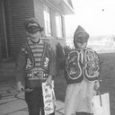 Mack and Sue in Halloween costumes 1960