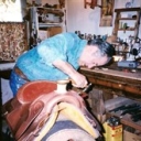 My dad in his saddle shop in Walla Walla, WA doing what he loved most