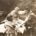 Grandma Pamela Buttle with Rae & Sally Richards 1938 at Yellowstone