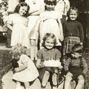 Bobby's Birthday May 1941 with Rae-Rhead-Dee-Connie & Neighbor kids