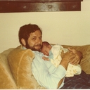 Dad (James Paul Thompson) and his first grandchild John Michael Jonas. 1978