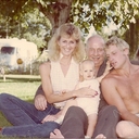 Adams, Lori & Grandpa Paul & Doyle & Savannah ca 1984
