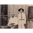 Photo of Charles Wells Cooley and his grandfather Larkin Biggs abt 1900