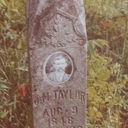 Nelda Saunders James Taylors tombstone 1848 1916