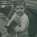 Ellen McVea and cat circa 1949 2