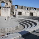 The amphitheatre in Belmonte Castle.  It is popular venue for shows.  If you look to the top left corner of this picture you will see the Manueline window style.